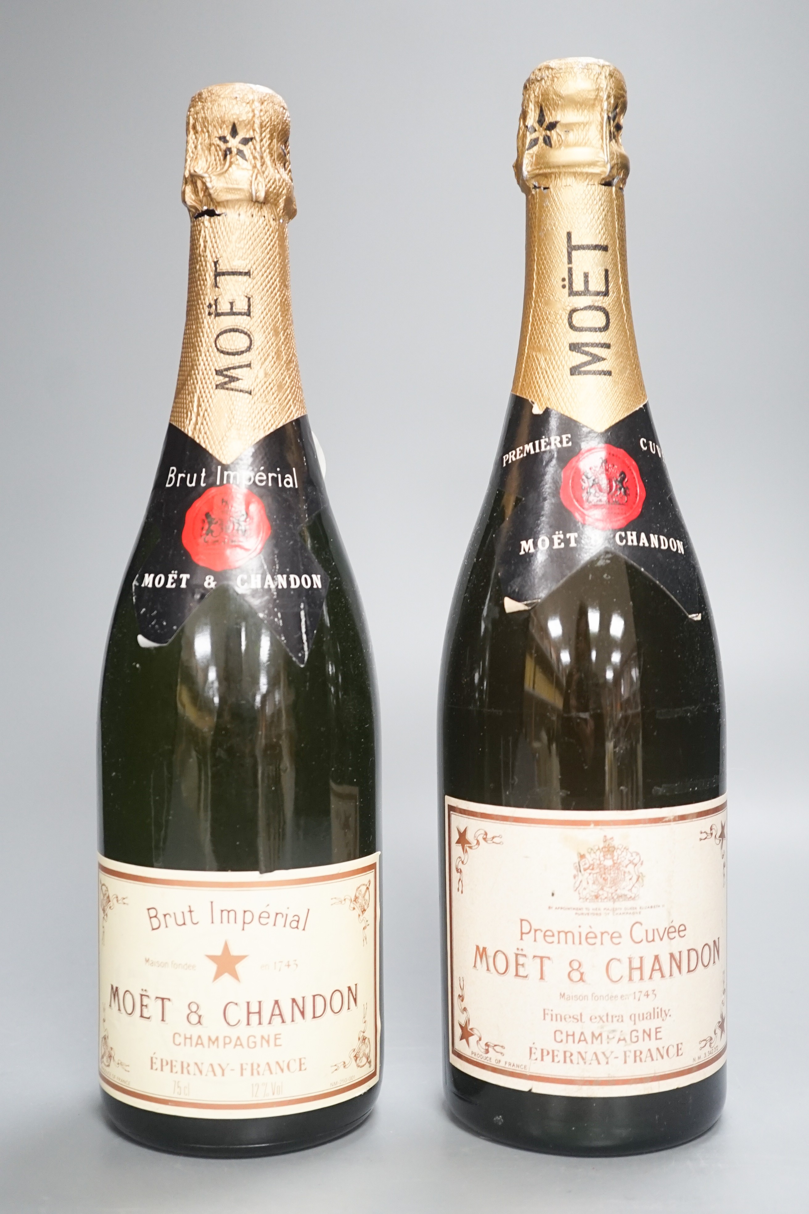 Nine bottles of champagne and sparkling wine